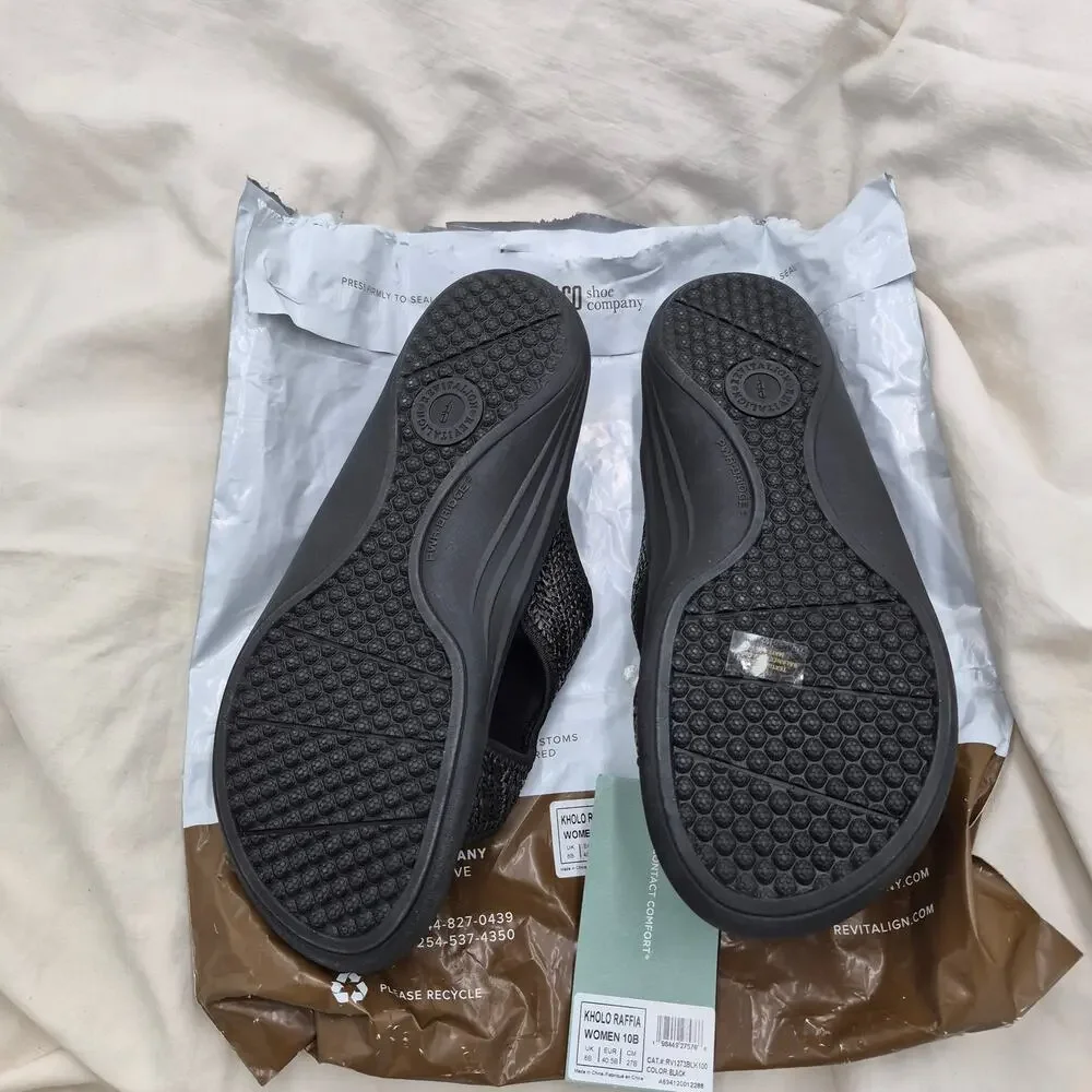 NEW REVITALIGN Women's Kholo Lakeside Slide Sandal Black SIZE 10 medium_3